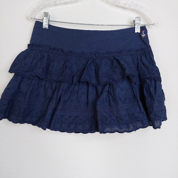 Teenie Weenie Tiered Lace Mini Skirt Size 8 - Picture 1 of 9
